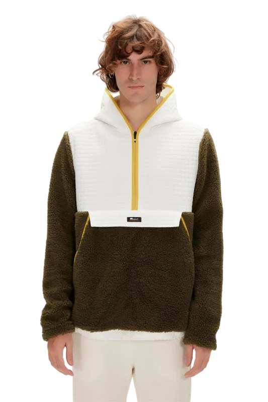 Bad Bear Leonard Half-Zip Plush Haki Erkek Sweatshirt - 1