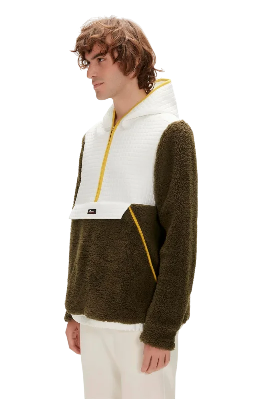 Bad Bear Leonard Half-Zip Plush Haki Erkek Sweatshirt - 3