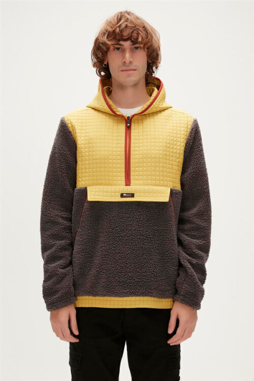 Bad Bear Leonard Half-Zip Plush Siyah Erkek Ceket - 1