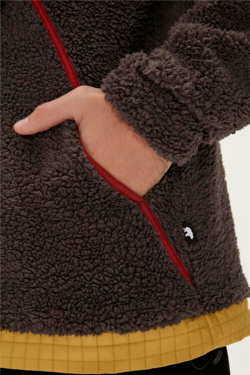 Bad Bear Leonard Half-Zip Plush Siyah Erkek Ceket - 2