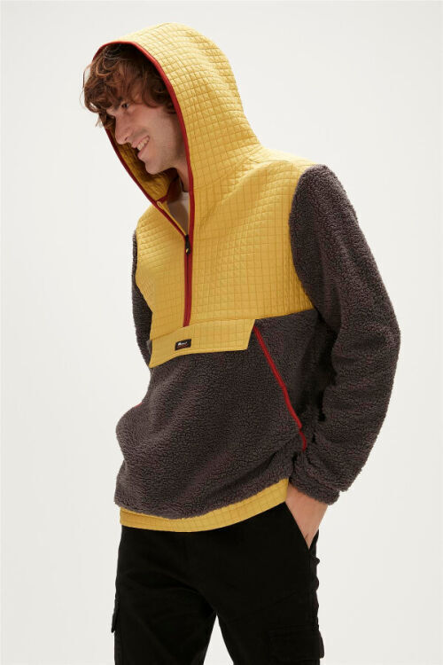 Bad Bear Leonard Half-Zip Plush Siyah Erkek Ceket - 5