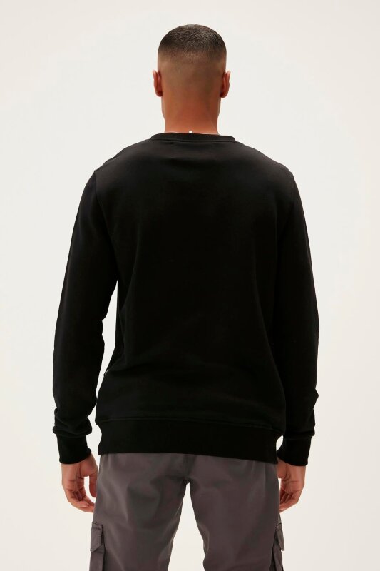 Bad Bear Logo Crewneck Siyah Erkek Sweatshirt - 3