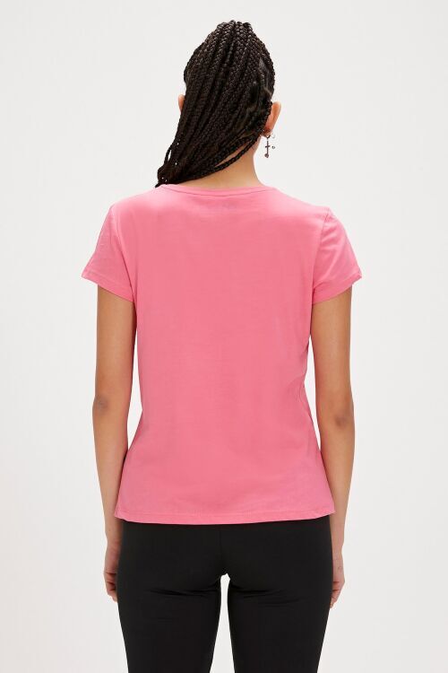 Bad Bear LOGO TEE Pembe Kadın Tshirt - 4
