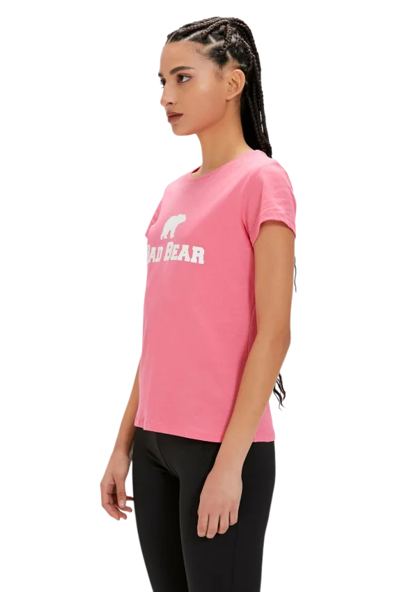 Bad Bear LOGO TEE Pembe Kadın Tshirt - 3