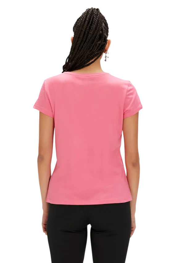 Bad Bear LOGO TEE Pembe Kadın Tshirt - 4