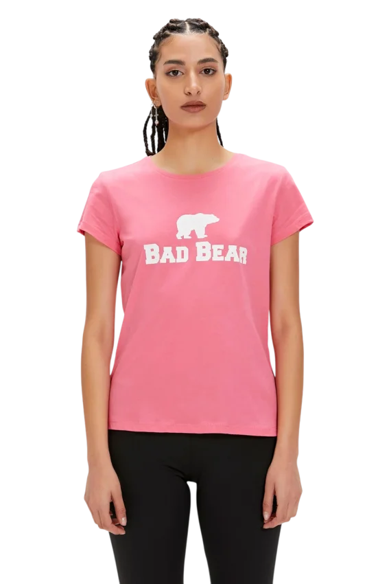 Bad Bear LOGO TEE Pembe Kadın Tshirt - 1