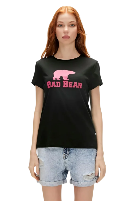 Bad Bear LOGO TEE SİYAH Kadın Tshirt 21.03.07.010-C01 - 2