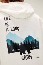 Bad Bear LONG STORY HOODIE BEYAZ Erkek Sweatshirt - 5