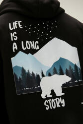 Bad Bear LONG STORY HOODIE SİYAH Erkek Sweatshirt - 6
