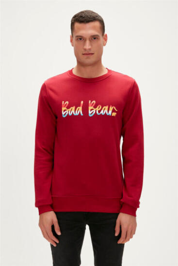 Bad Bear MANUSCRIPT CREWNECK KIRMIZI Erkek Sweatshirt - 1