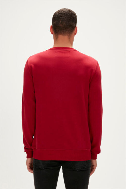 Bad Bear Manuscript Crewnwck Kırmızı Erkek Sweatshirt - 4