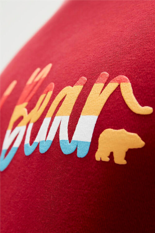 Bad Bear Manuscript Crewnwck Kırmızı Erkek Sweatshirt - 5