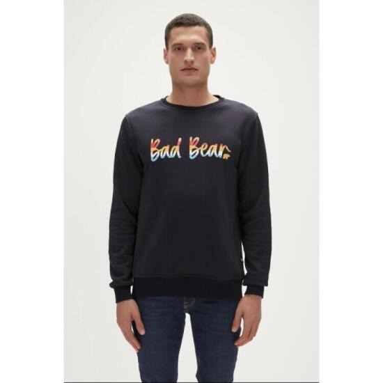Bad Bear MANUSCRIPT CREWNECK LACİVERT Erkek Sweatshirt - 1