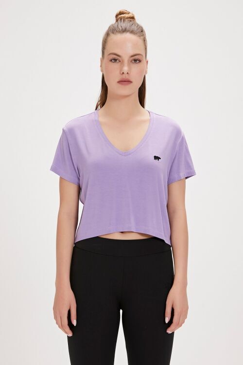 Bad Bear Menas Mor Kadın Tshirt - 1