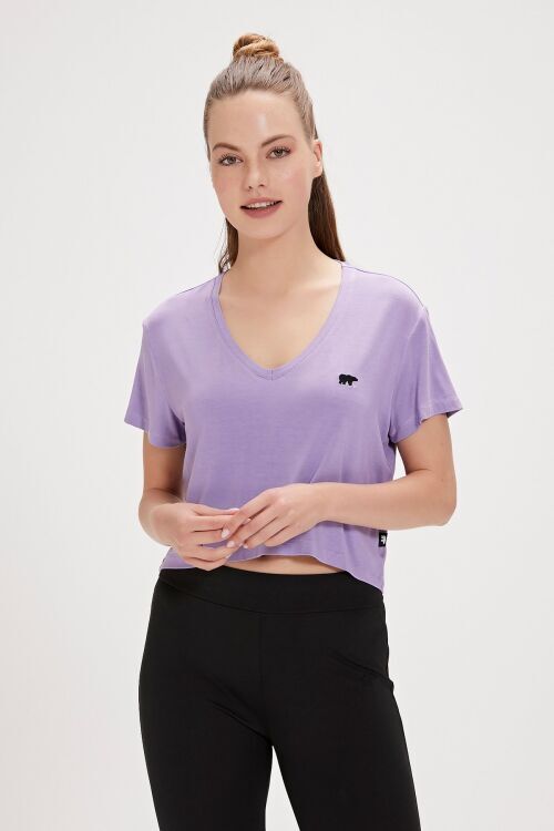 Bad Bear Menas Mor Kadın Tshirt - 3