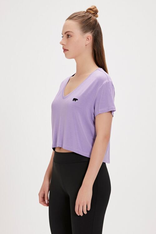 Bad Bear Menas Mor Kadın Tshirt - 5