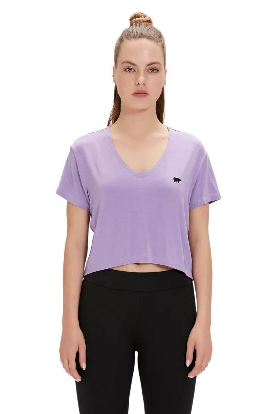 Bad Bear Menas Mor Kadın Tshirt - 1