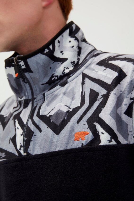 Bad Bear MIRAGE HALF ZIP POLAR SİYAH Erkek Sweatshirt - 5