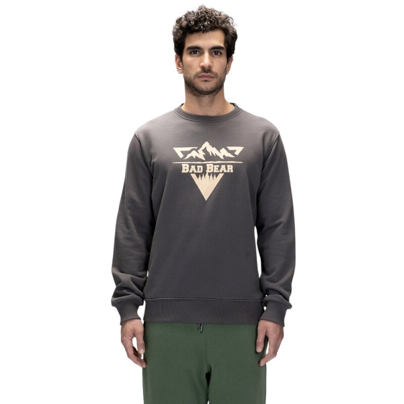 Bad Bear Mountain Crewneck Antrasit Erkek Sweatshirt - 1