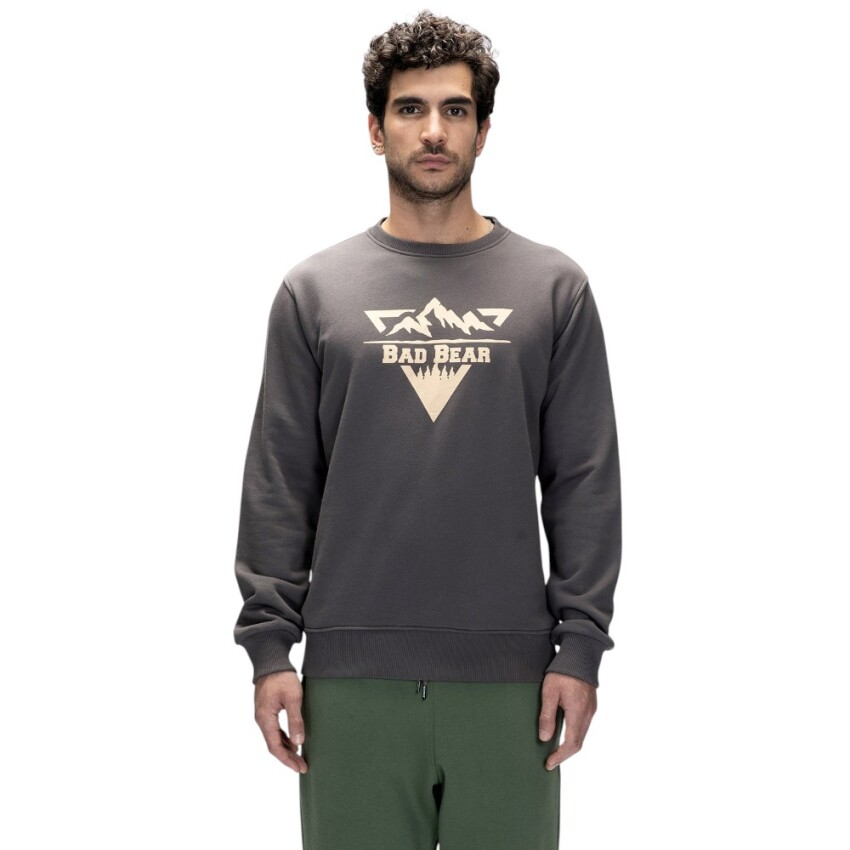 Bad Bear Mountain Crewneck Antrasit Erkek Sweatshirt - 1