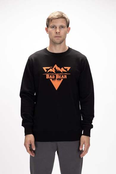 Bad Bear Mountain Crewneck Siyah Erkek Sweatshirt - Bad Bear