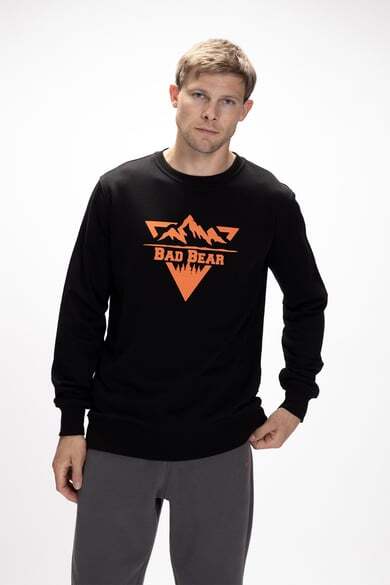 Bad Bear Mountain Crewneck Siyah Erkek Sweatshirt - 4