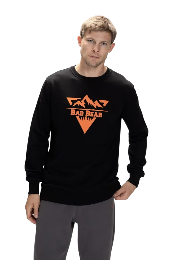 Bad Bear Mountain Crewneck Siyah Erkek Sweatshirt - 3