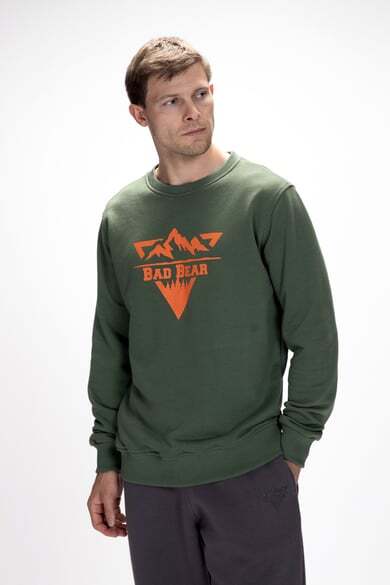 Bad Bear Mountain Crewneck Yeşil Erkek Sweatshirt - 4