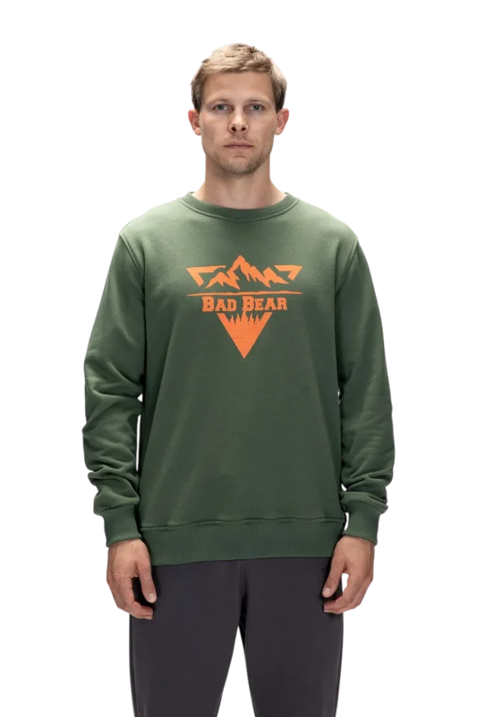 Bad Bear Mountain Crewneck Yeşil Erkek Sweatshirt - 1