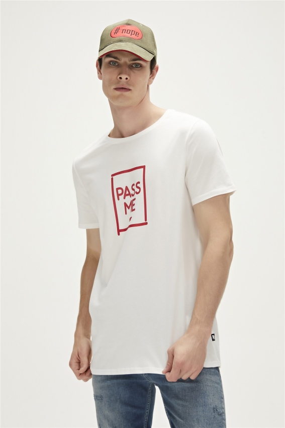 Bad Bear PASS ME T-SHIRT BEYAZ Erkek Tshirt - 1