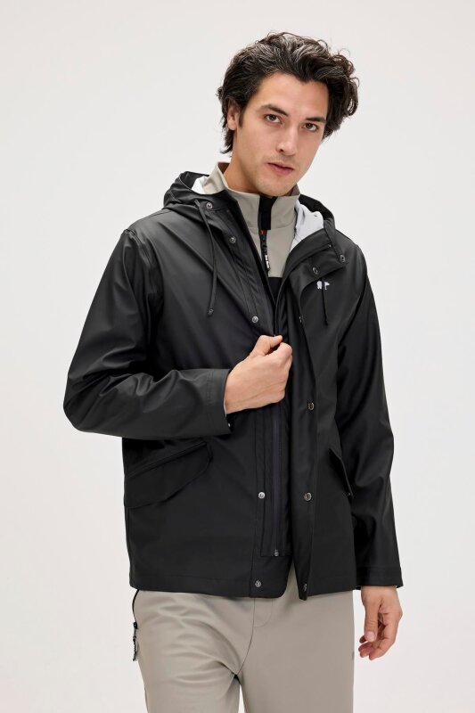 Bad Bear Patrol Raincoat Lacivert Erkek Mont - 2