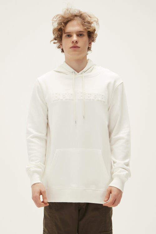 Bad Bear PUCKER BEAR HOODIE BEYAZ Erkek Sweatshirt - 1