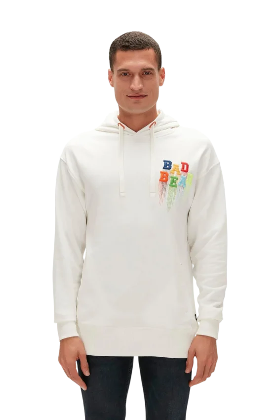 Bad Bear Rainbow Hoodie Beyaz Erkek Sweatshirt - 1