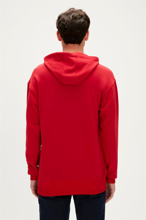 Bad Bear Rainbow Hoodie Kırmızı Erkek Sweatshirt - 4