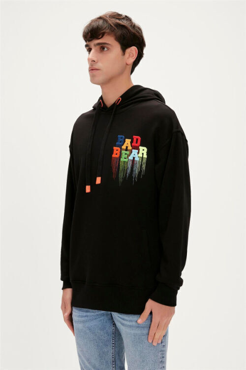 Bad Bear Rainbow Hoodie Lacivert Erkek Sweatshirt - 4