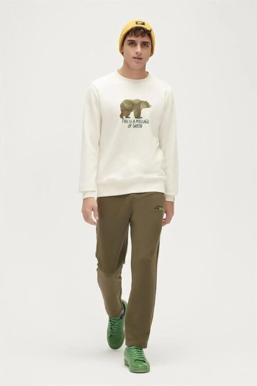 Bad Bear Re-Finger Crewneck Beyaz Erkek Sweatshirt - 1