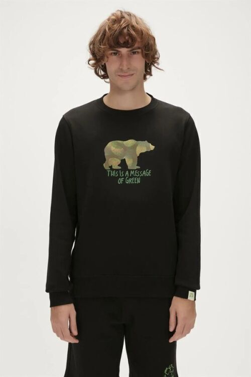 Bad Bear Re-Finger Crewneck Lacivert Erkek Sweatshirt - 2
