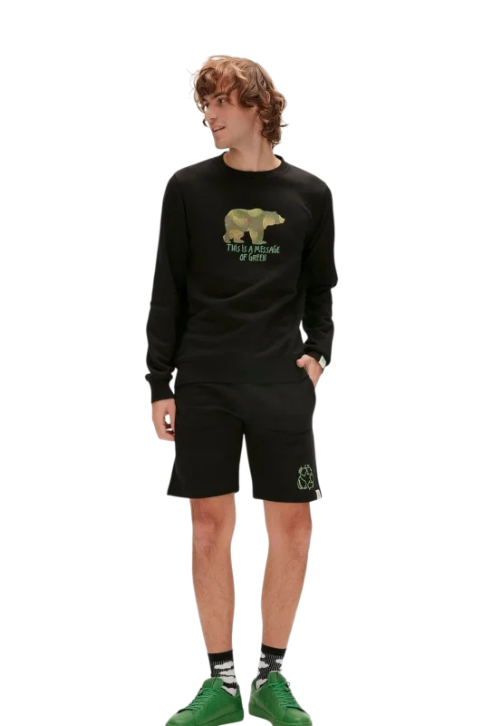 Bad Bear Re-Finger Crewneck Siyah Erkek Sweatshirt - 4