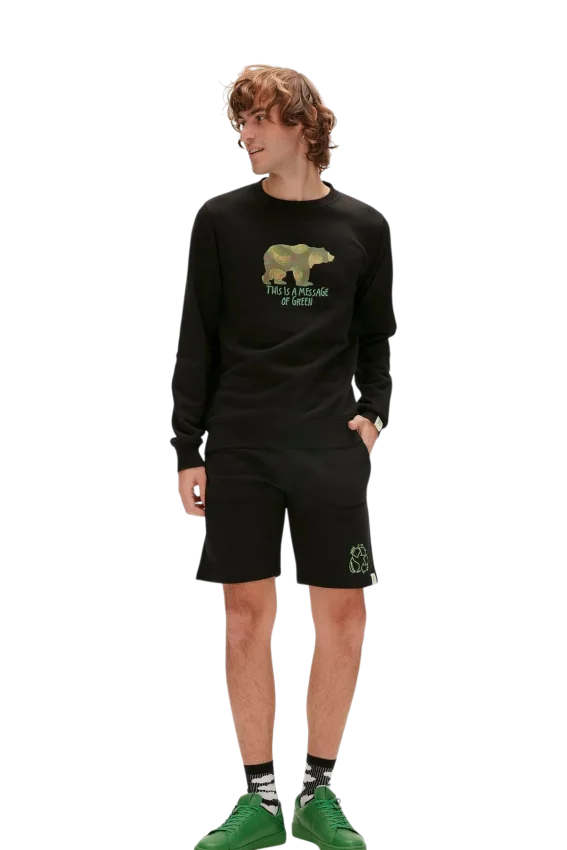Bad Bear Re-Finger Crewneck Siyah Erkek Sweatshirt - 4