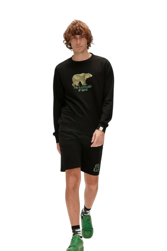 Bad Bear Re-Finger Crewneck Siyah Erkek Sweatshirt - 5