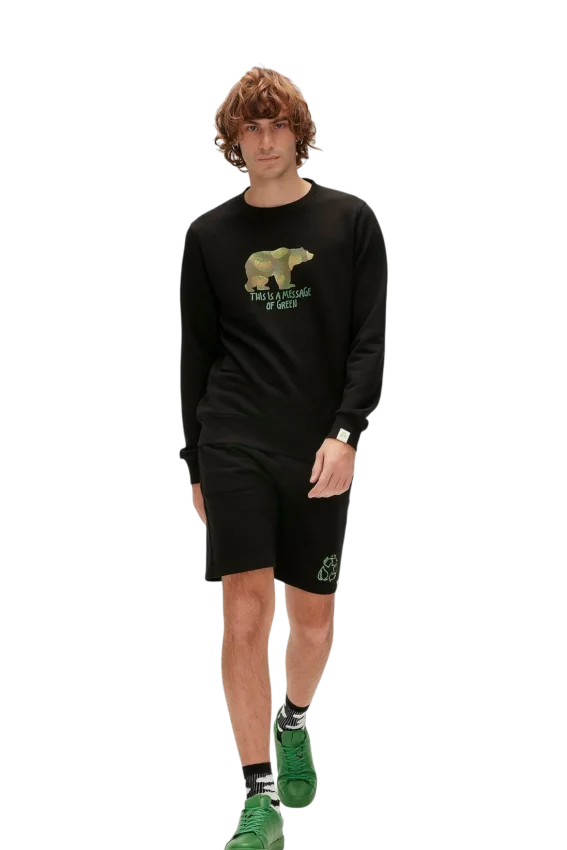 Bad Bear Re-Finger Crewneck Siyah Erkek Sweatshirt - 5
