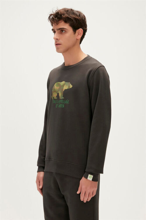 Bad Bear Re-Finger Crewnwck Siyah Erkek Sweatshirt - 2