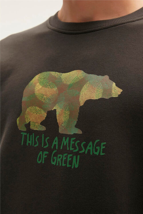 Bad Bear Re-Finger Crewnwck Siyah Erkek Sweatshirt - 3