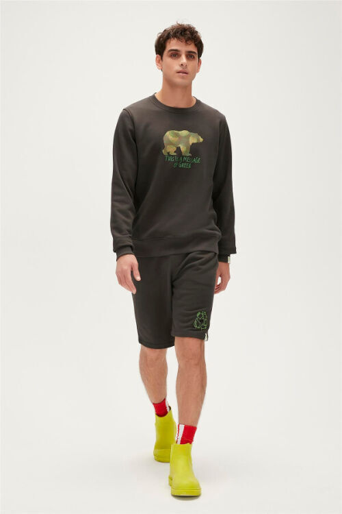 Bad Bear Re-Finger Crewnwck Siyah Erkek Sweatshirt - 5