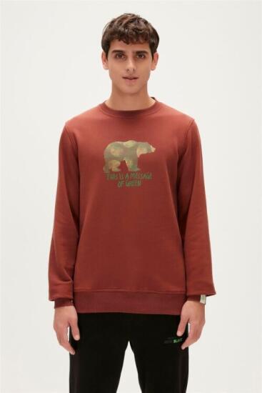 Bad Bear RE-FINGER CREWNECK Turuncu Erkek Sweatshirt - 1
