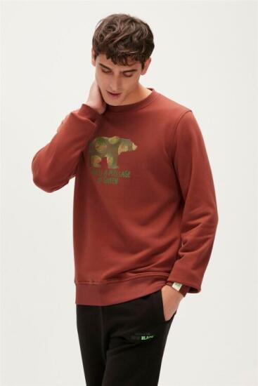 Bad Bear RE-FINGER CREWNECK Turuncu Erkek Sweatshirt - 2