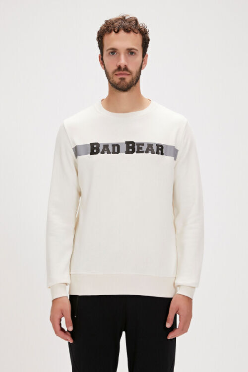 Bad Bear Reflect Bear Crewneck Beyaz Erkek Sweatshirt - 1