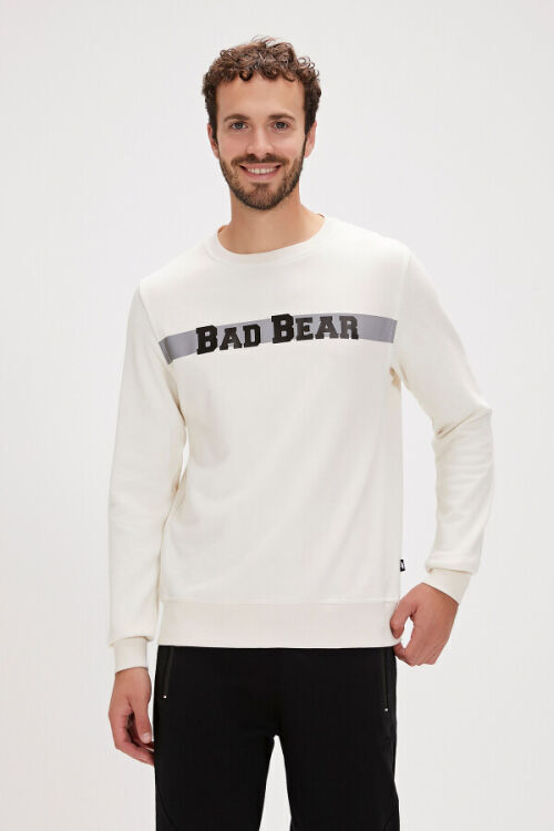 Bad Bear Reflect Bear Crewneck Beyaz Erkek Sweatshirt - 3