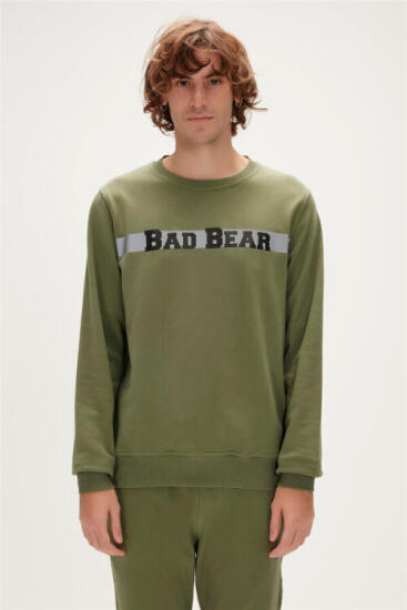Bad Bear REFLECT BEAR CREWNECK Haki Erkek Sweatshirt - 1