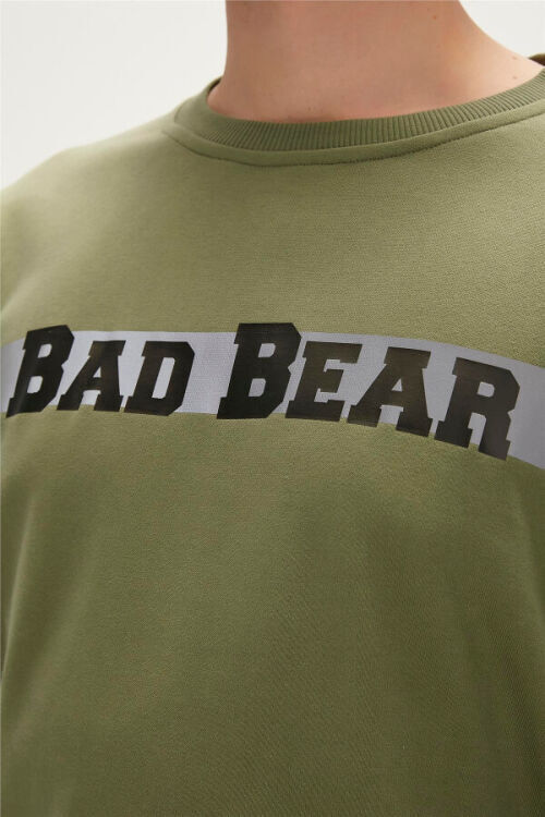 Bad Bear Reflect Bear Crewneck Haki Erkek Sweatshirt - 3